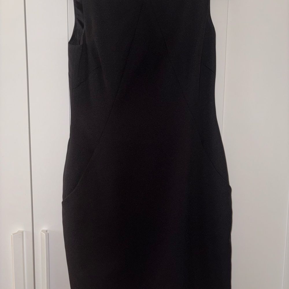 David Meister Classic Black Midi Dress